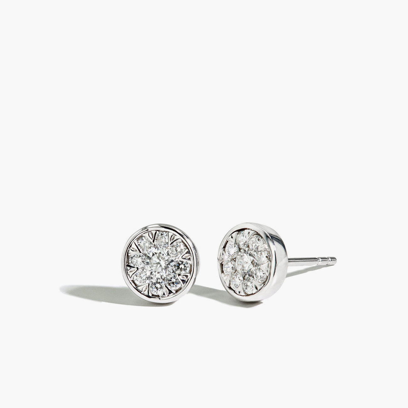 .50ctw Illusion Bezel Set Diamond Studs in 14k White Gold