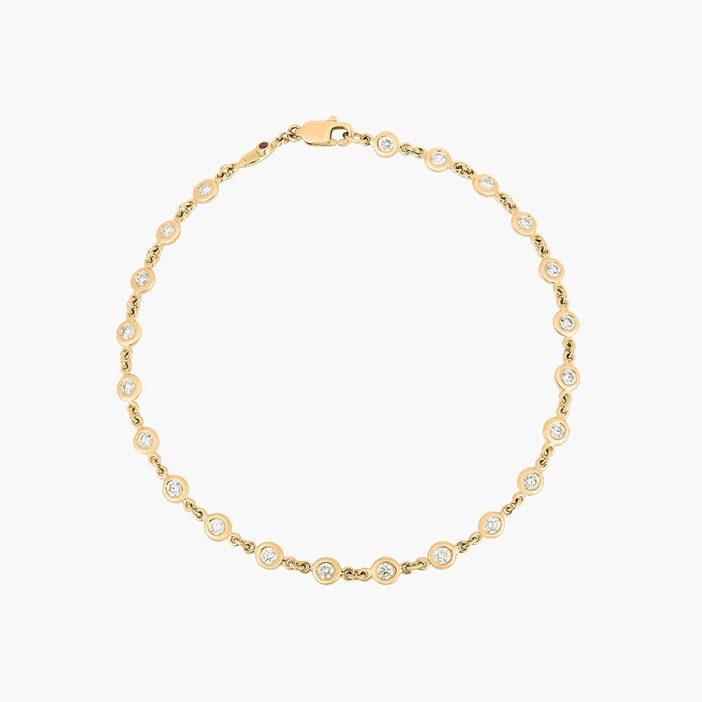 Roberto Coin Yellow Gold Diamonds By the Inch Continuous Bracelet