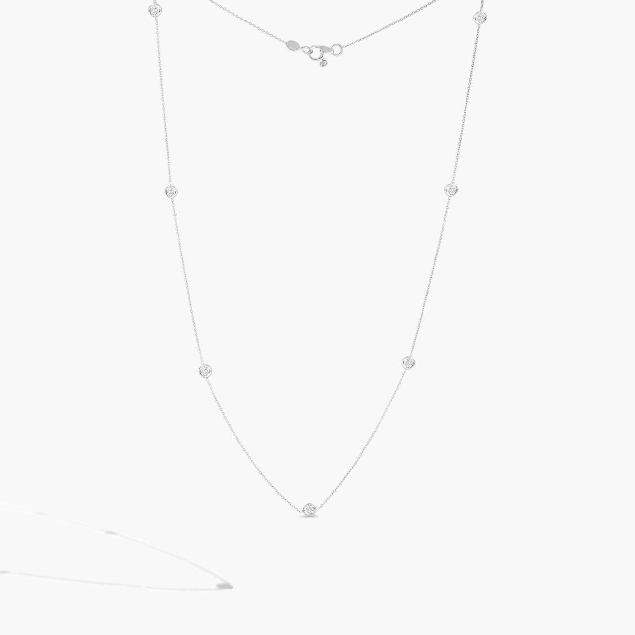 Roberto Coin Diamonds By The Inch White Gold Necklace