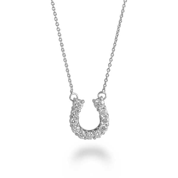Roberto Coin White Gold Diamond Horseshoe Pendant
