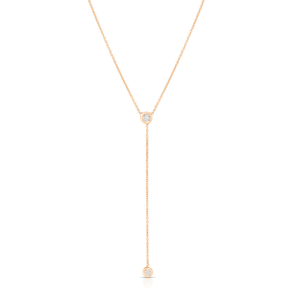 Roberto Coin Gold Diamond Lariat Necklace