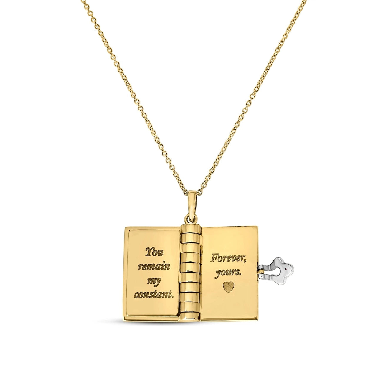Roberto Coin Tiny Treasures Love Book Pendant Necklace