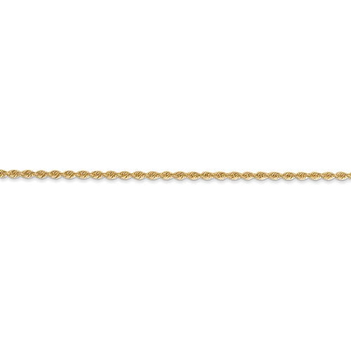 Yellow Gold Women's Thin Rope Chain - 2mm