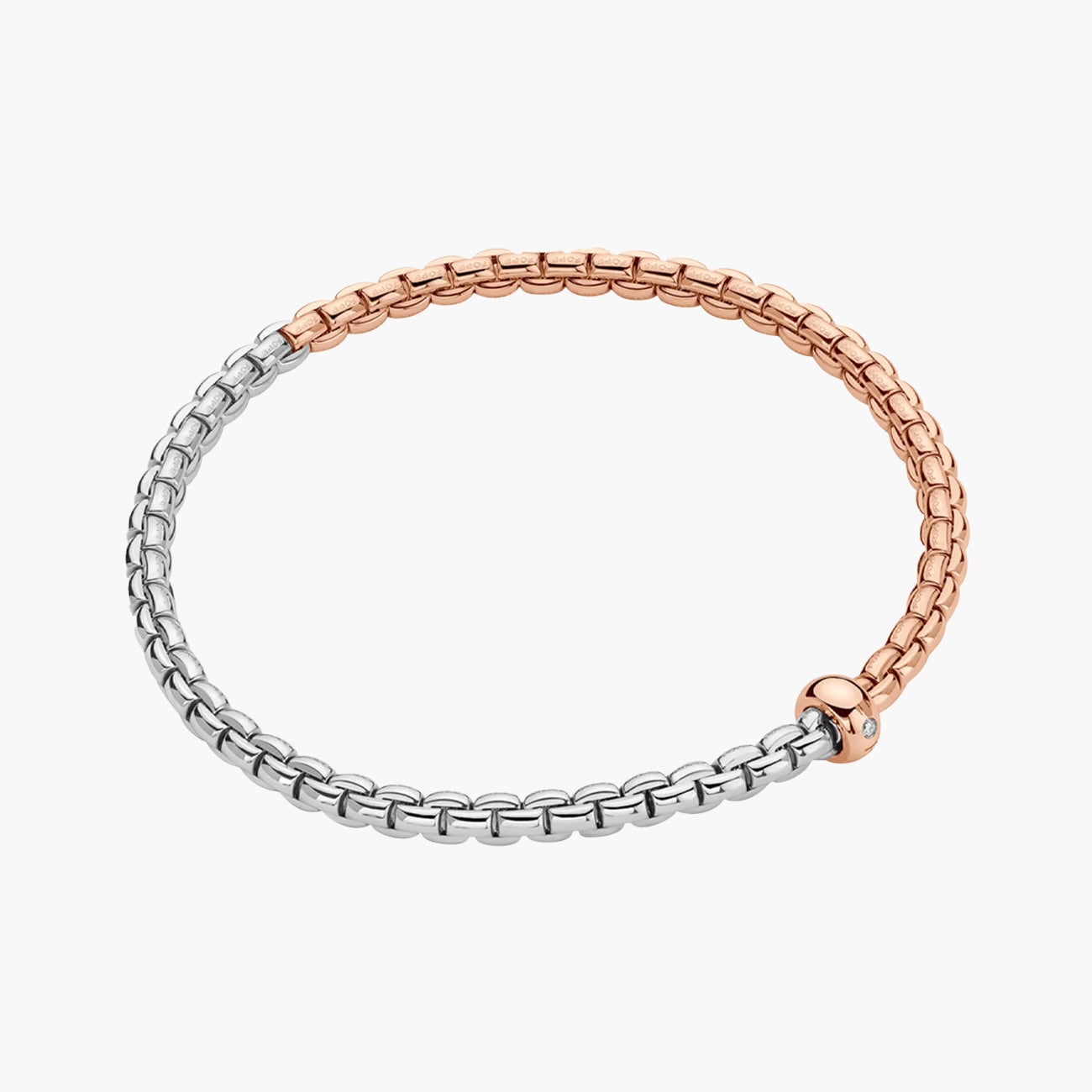 Fope EKA 18K White and Rose Gold Diamond Bracelet