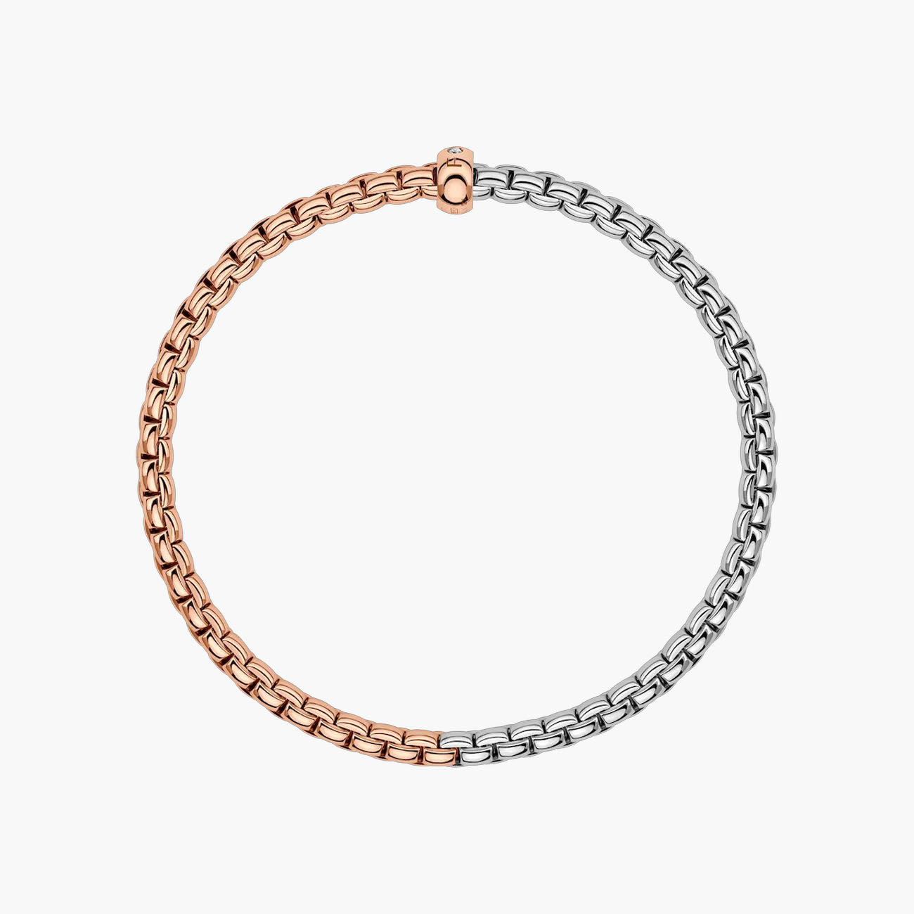 Fope EKA 18K White and Rose Gold Diamond Bracelet