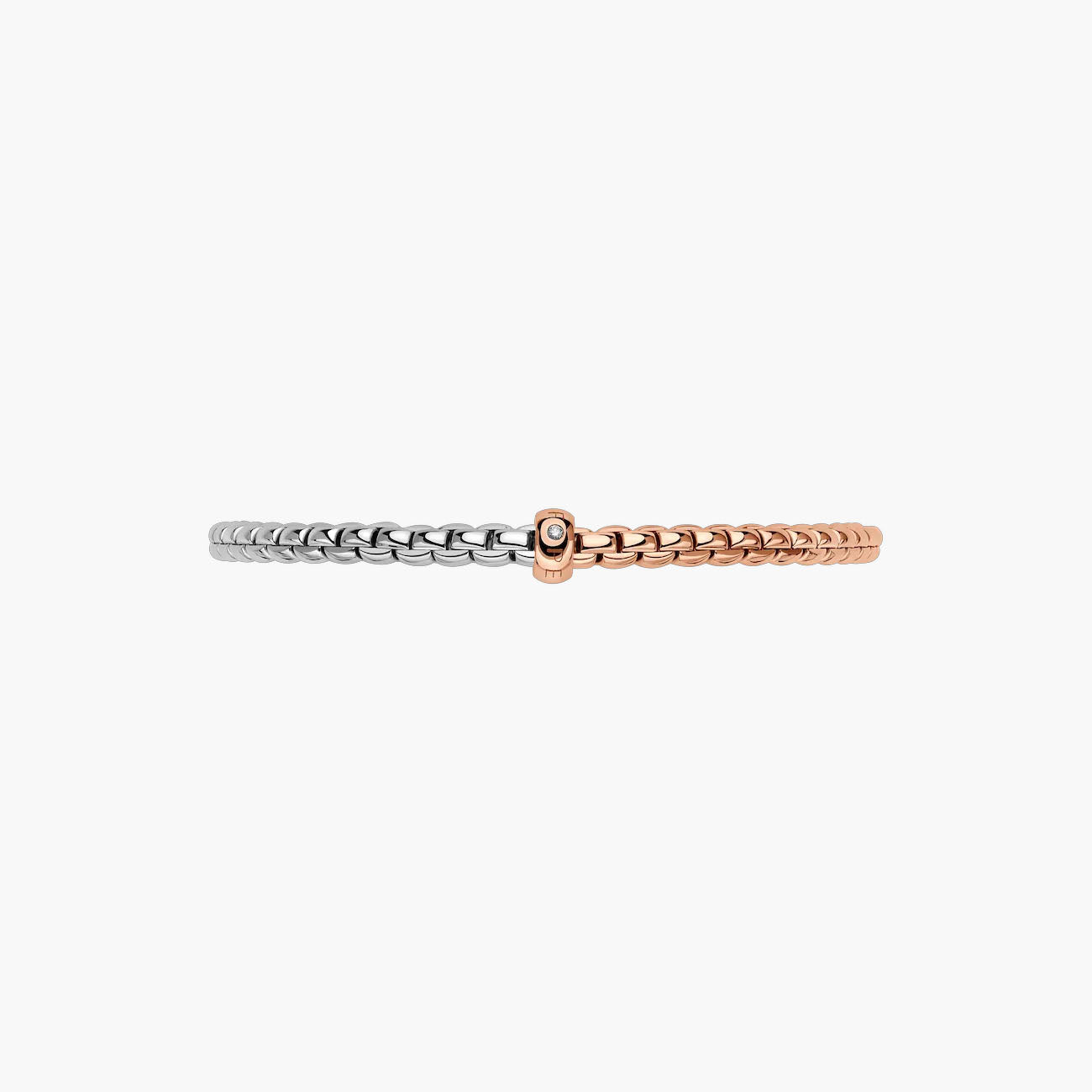Fope EKA 18K White and Rose Gold Diamond Bracelet
