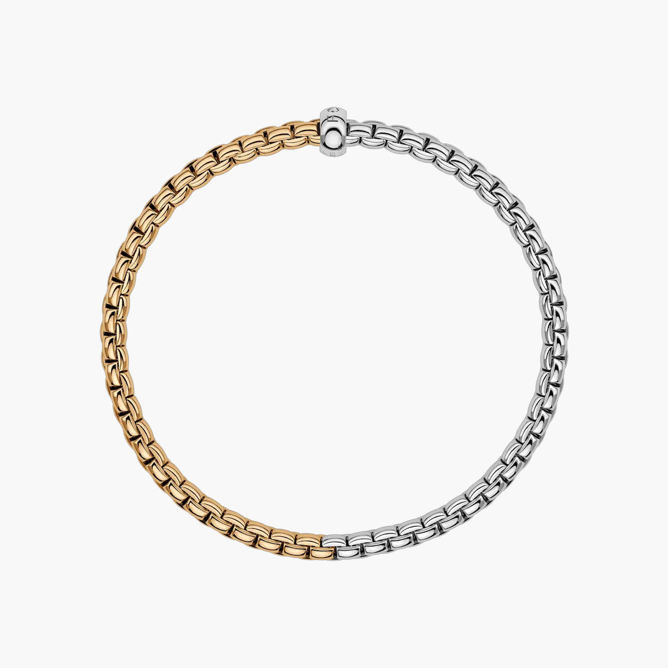 Fope EKA 18K White and Yellow Gold Diamond Bracelet