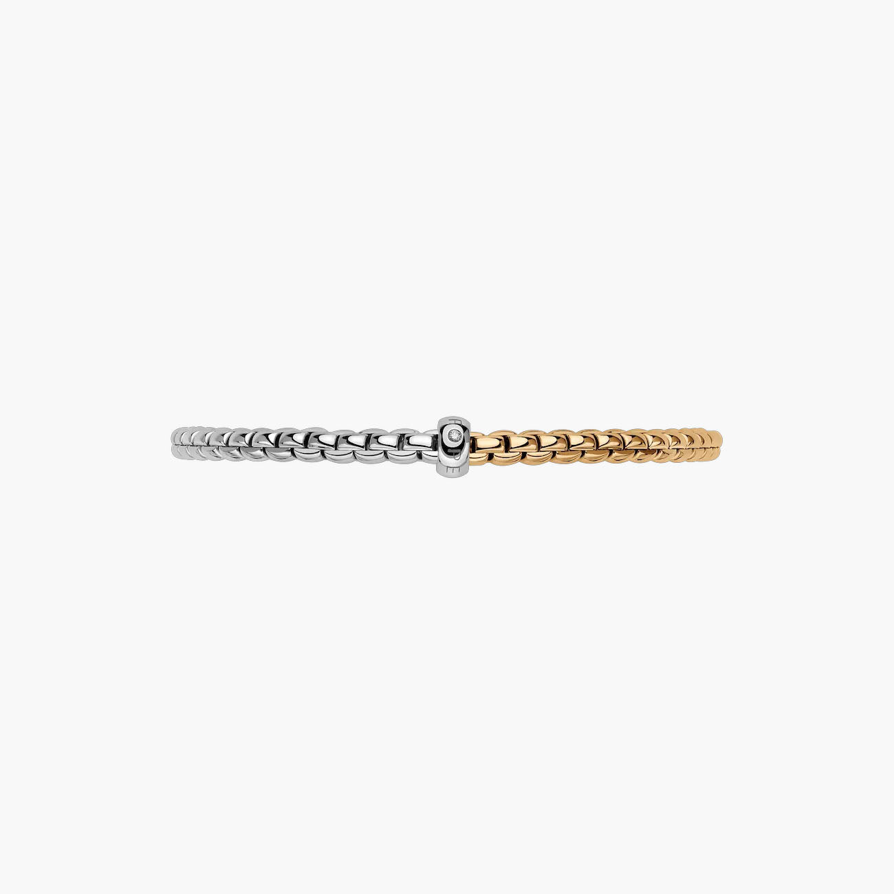 Fope EKA 18K White and Yellow Gold Diamond Bracelet