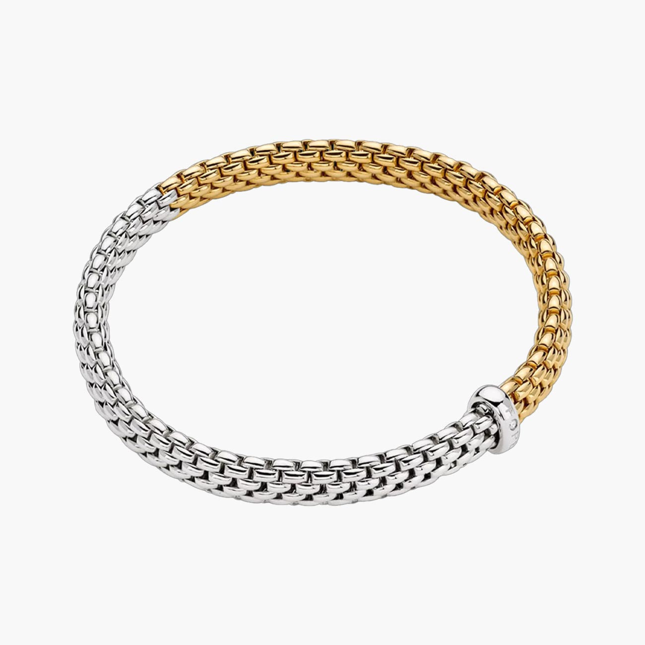 Fope Vendome 18K White and Yellow Gold Diamond Bracelet