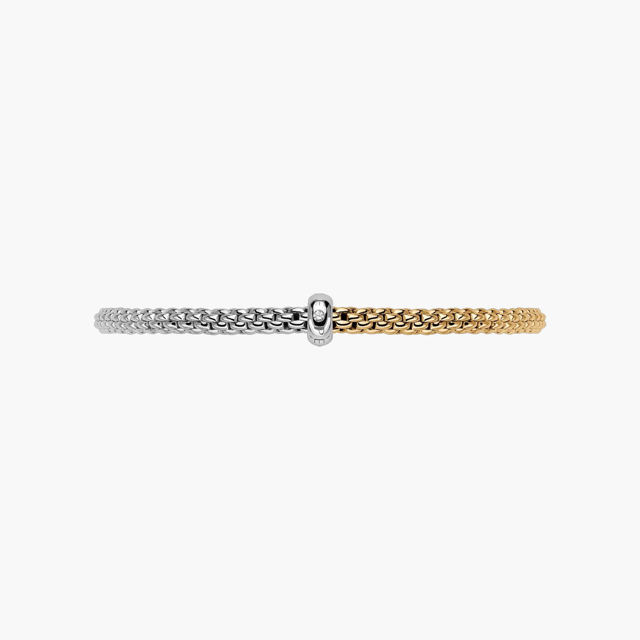 Fope Prima Flex'it 18K White and Yellow Gold Bracelet
