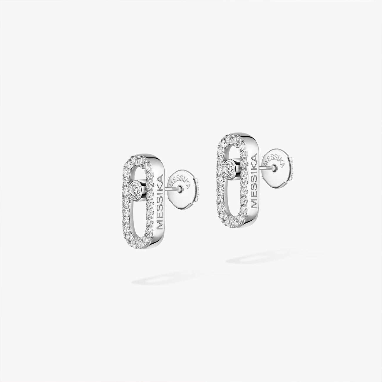 Messika Uno Pave Diamond Stud Earrings