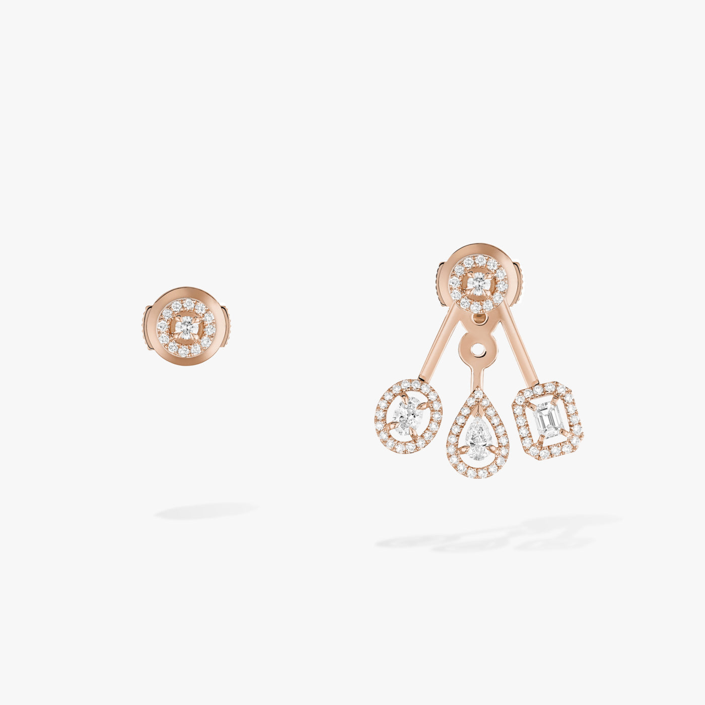 Messika My Twin Diamond Trio Stud Earrings