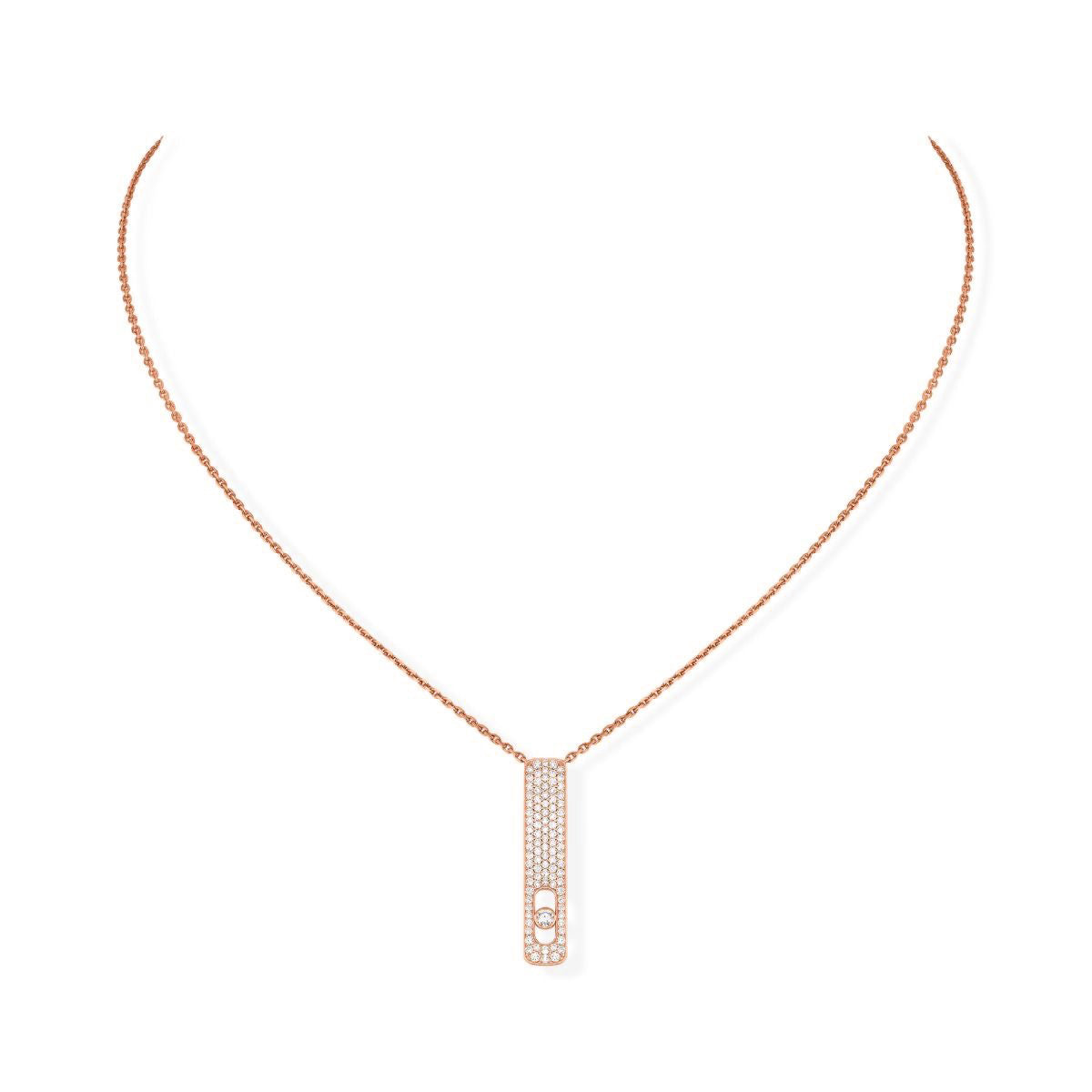 Messika My First Diamond Pavé Small Bar Necklace