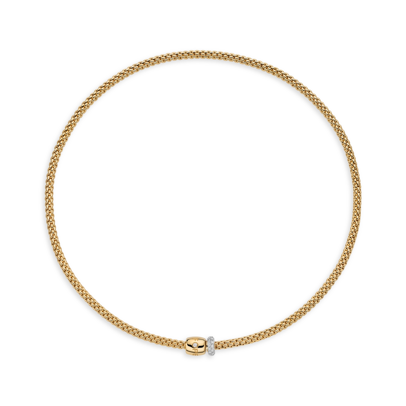 Fope Prima Flex'It Diamond Clasp and Rondel Necklace
