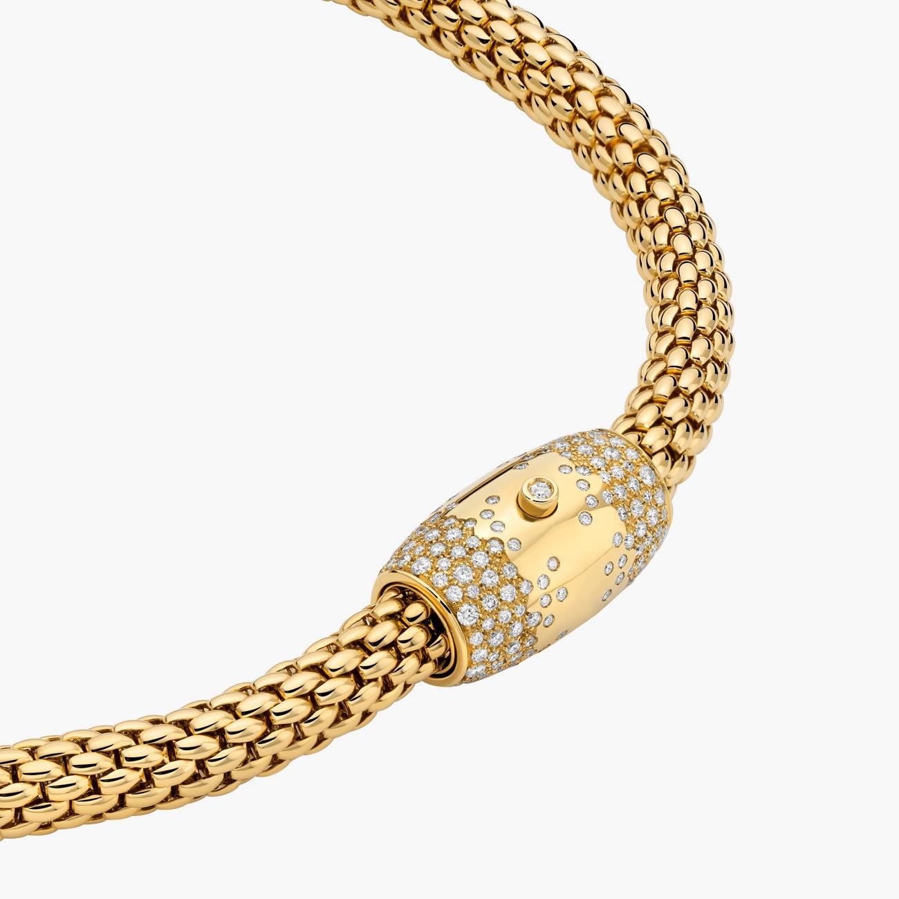 FOPE Diamond Love Nest Necklace in Yellow Gold