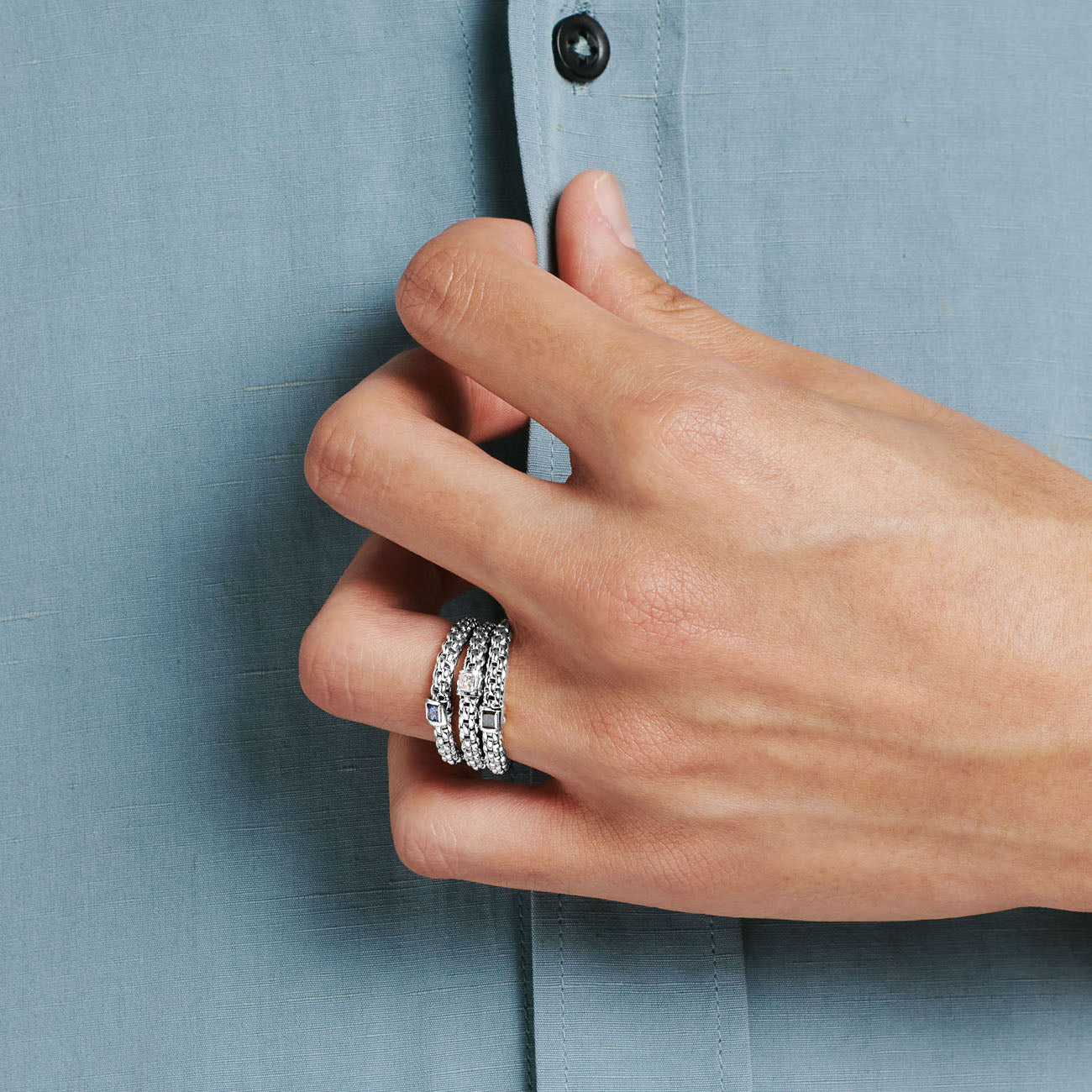 Fope Souls Flex'it Gold Diamond Ring