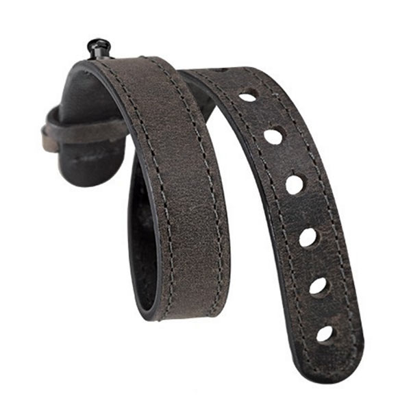 Philip Stein Grey Calf Leather Horizon Bracelet XL Strap For Black Plated Icon