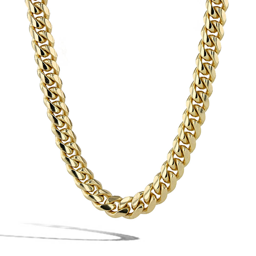 Solid Gold Cuban Link Chain Necklace - 8mm