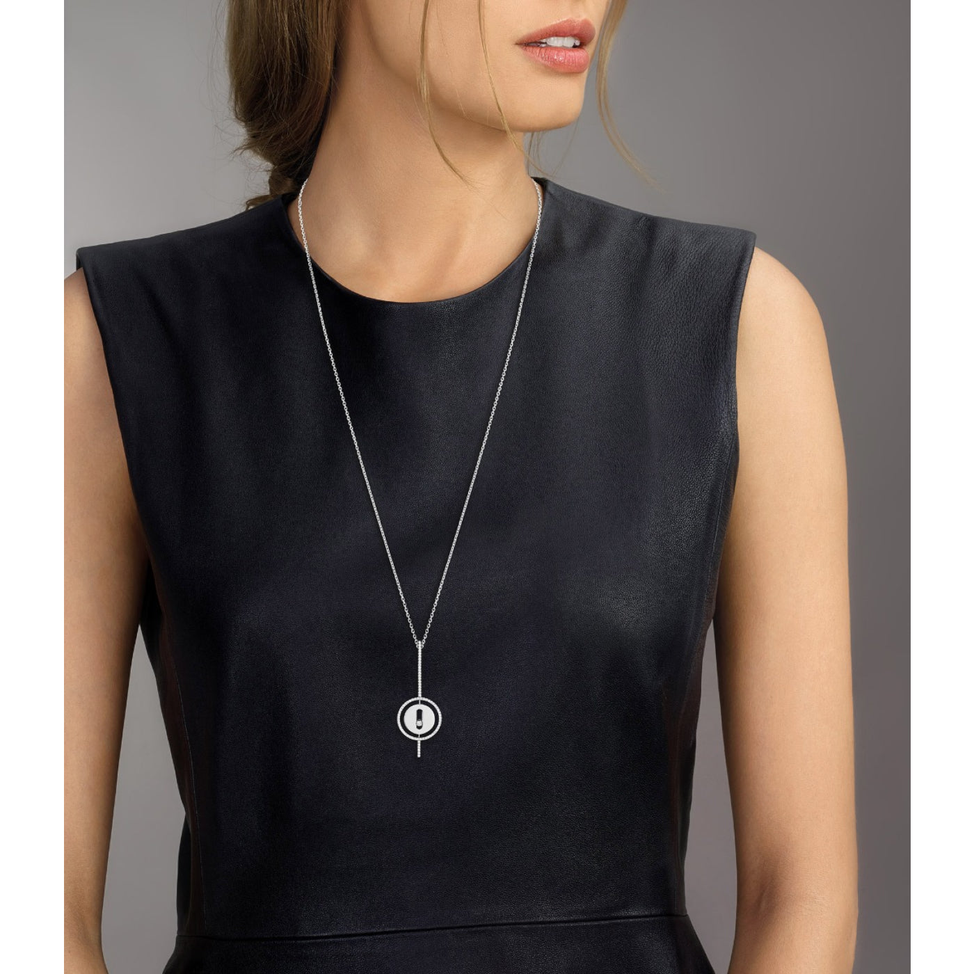 Messika Lucky Move Pavé Diamond Arrow Necklace