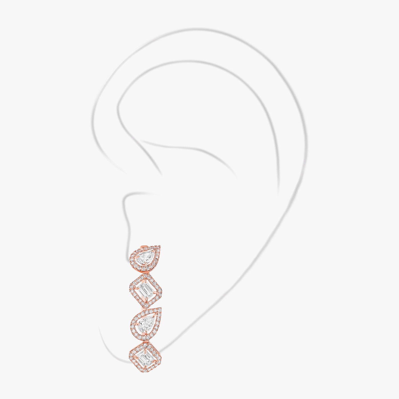 Messika My Twin Single Diamond Ear Clip