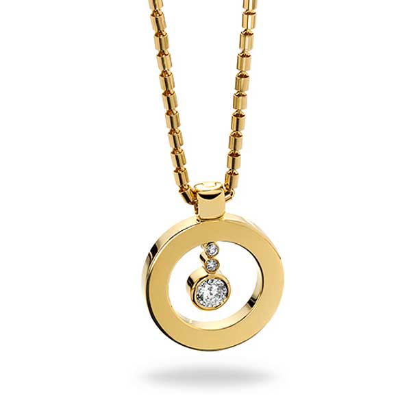 Roberto Coin Cento Yellow Gold Diamond O Pendant Necklace