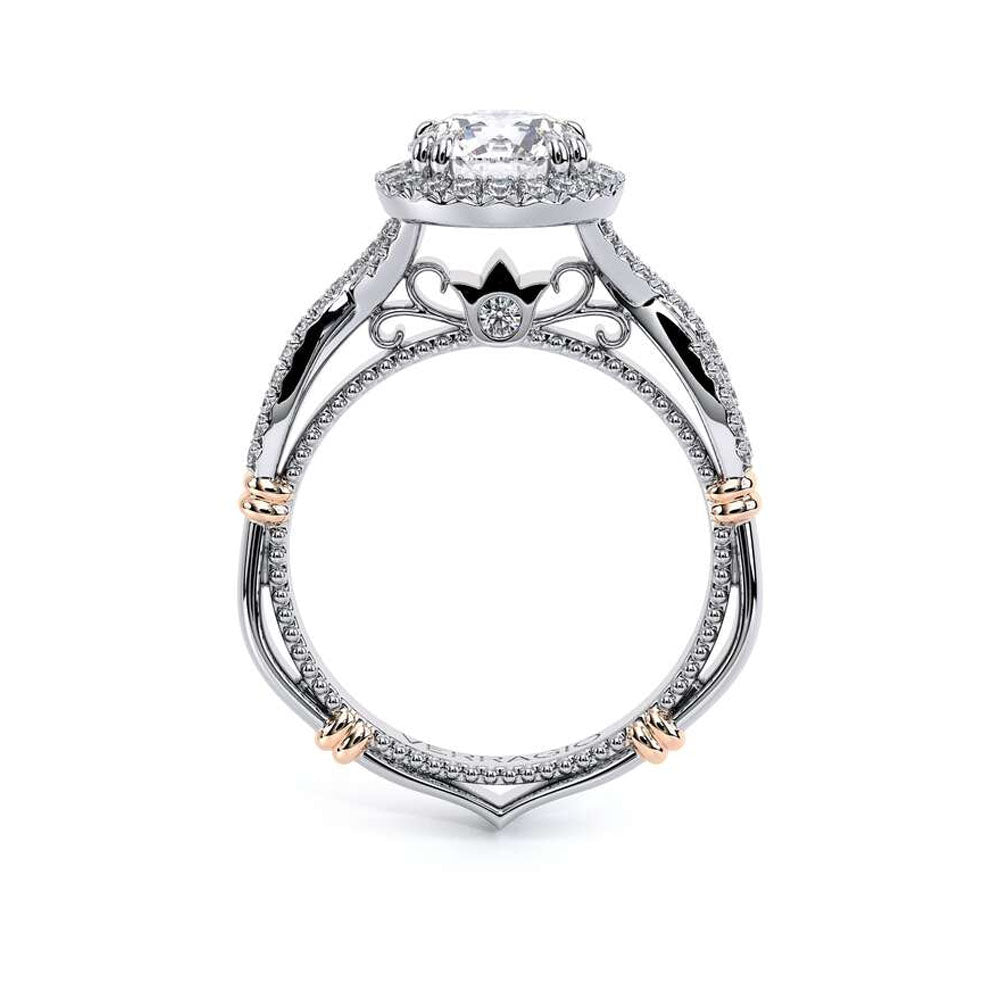 Verragio Parsian Round Halo Pave Vintage Engagement Ring Setting