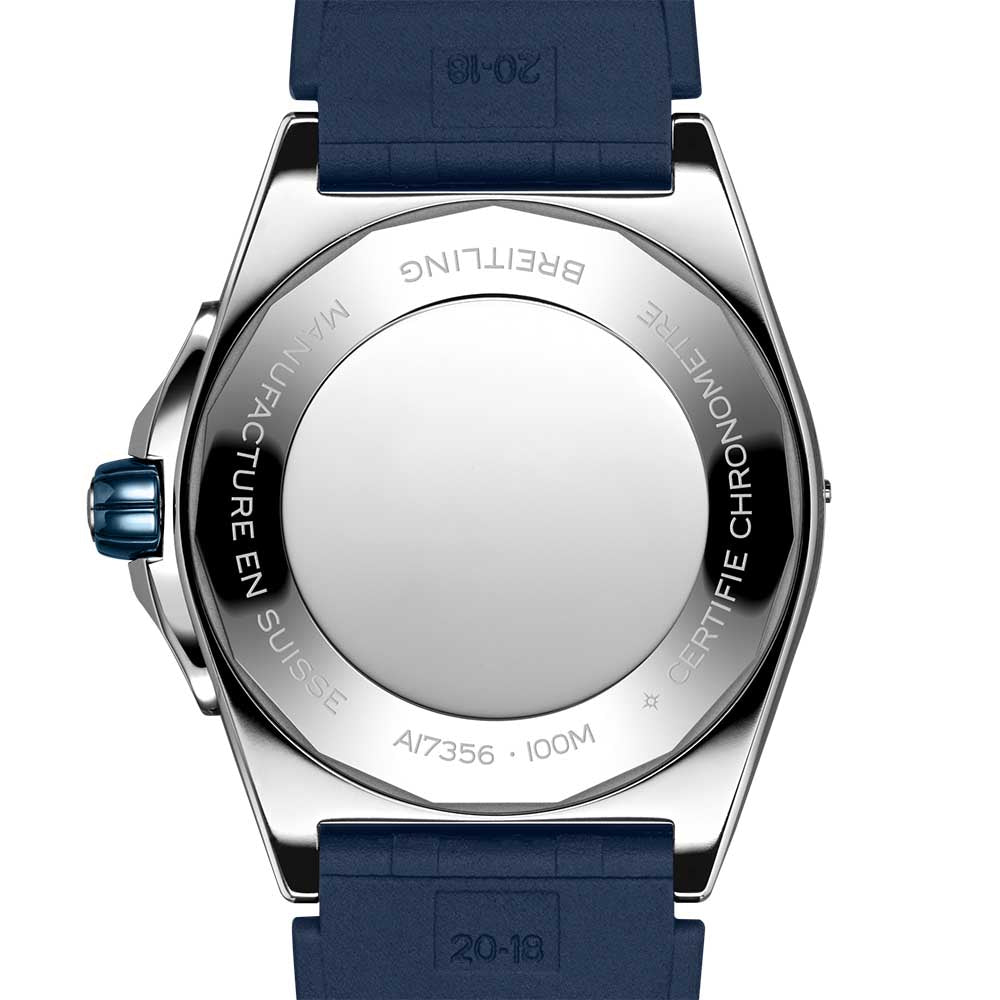 Breitling Super Chronomat 38 Blue Rubber Strap