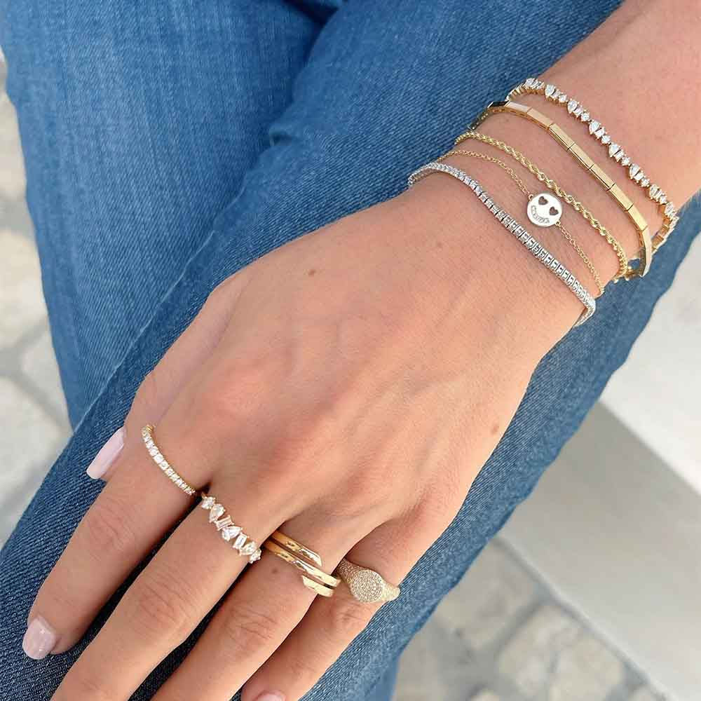 EF Collection Multi Faceted Diamond Eternity Bracelet