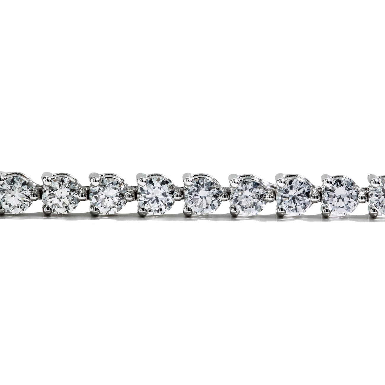 10 Carat Floating Diamond Tennis Bracelet in 14k White Gold