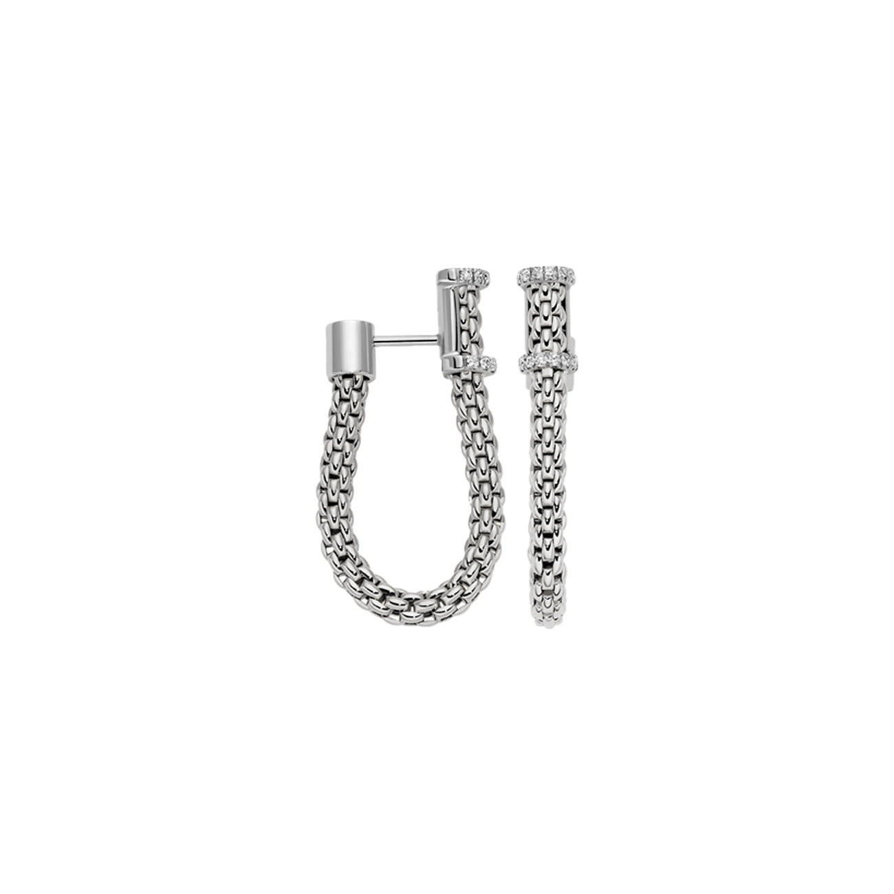 Fope Essentials Flex'it Small Mesh Chain Diamond Earrings