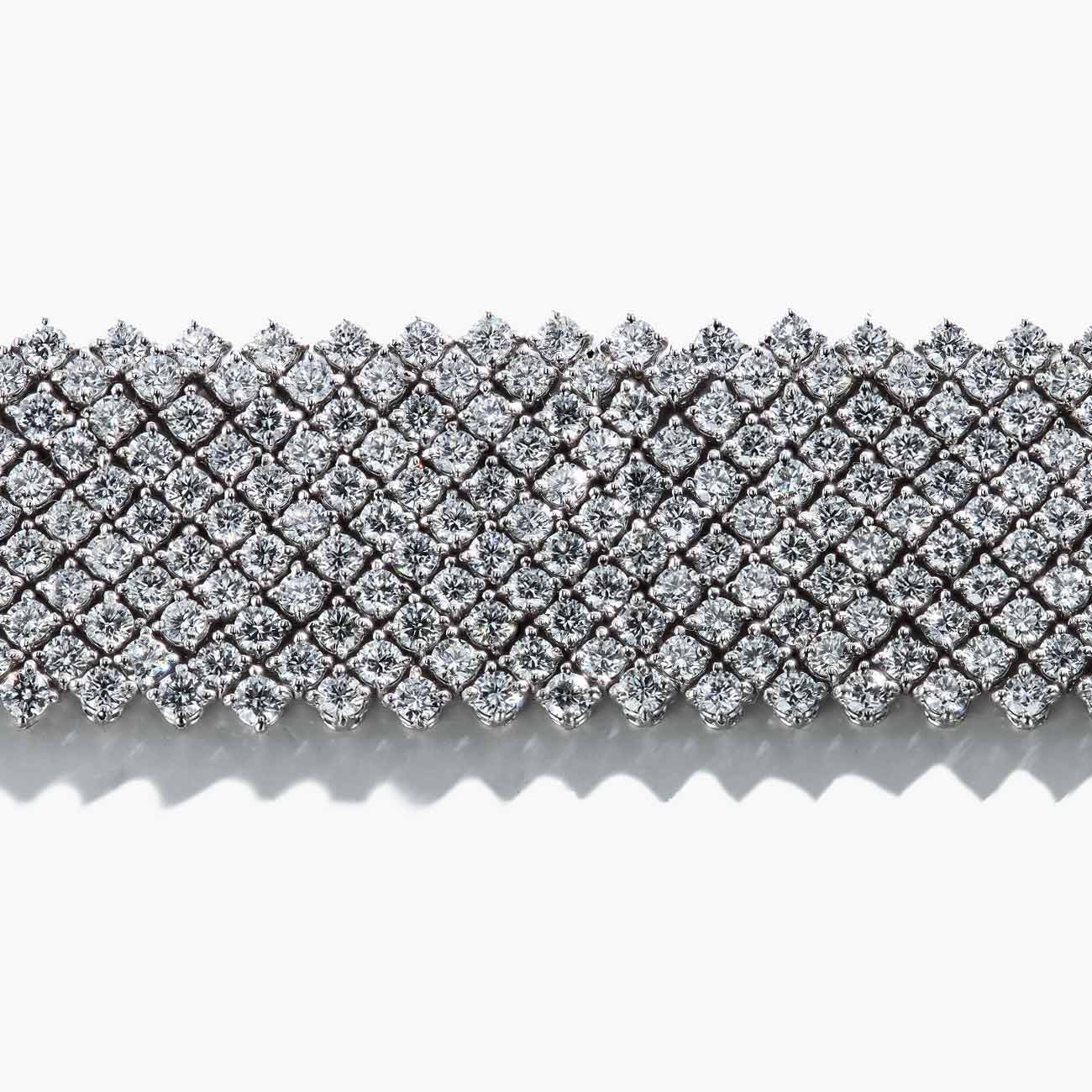 34 Carat 11 Row Diamond Bracelet