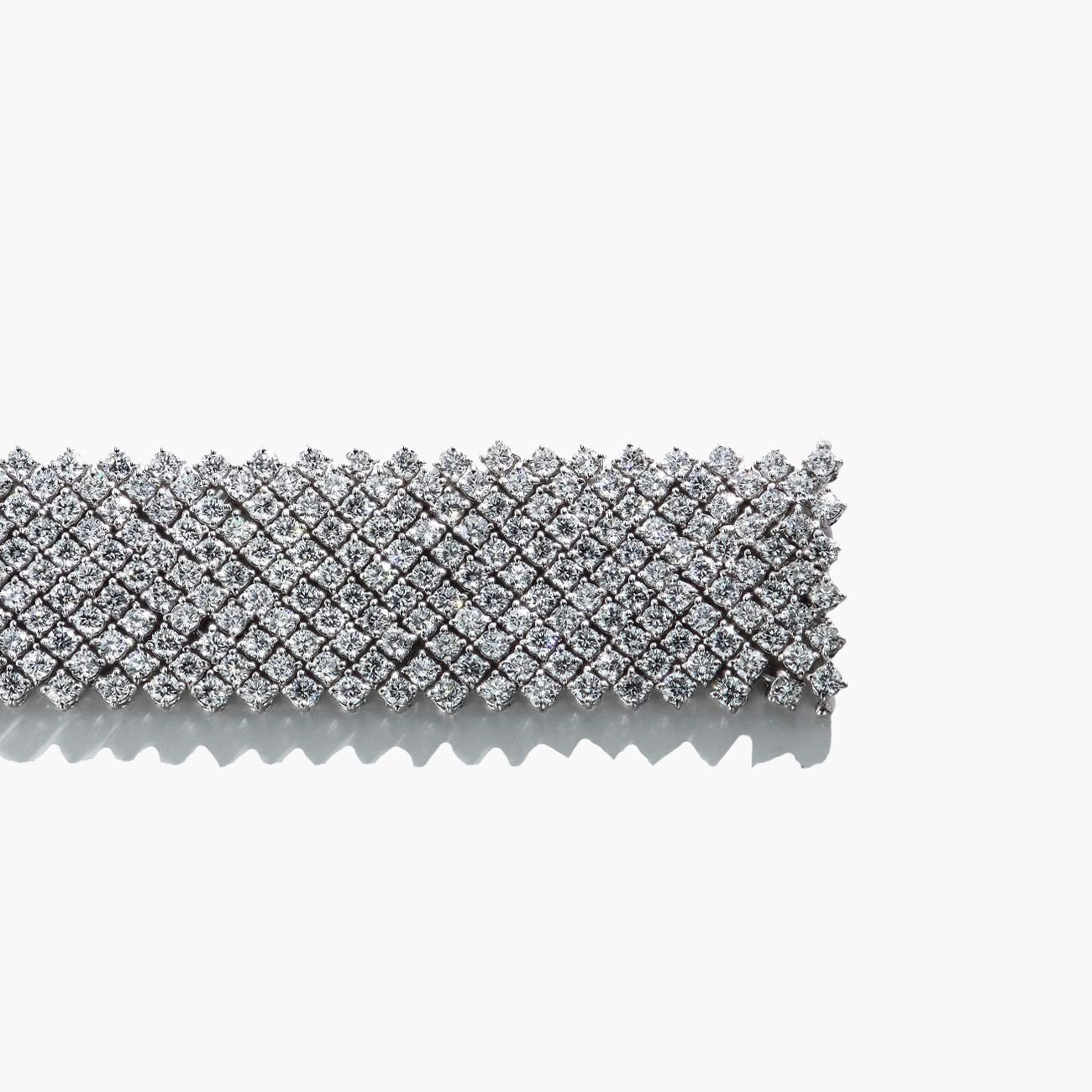 34 Carat 11 Row Diamond Bracelet