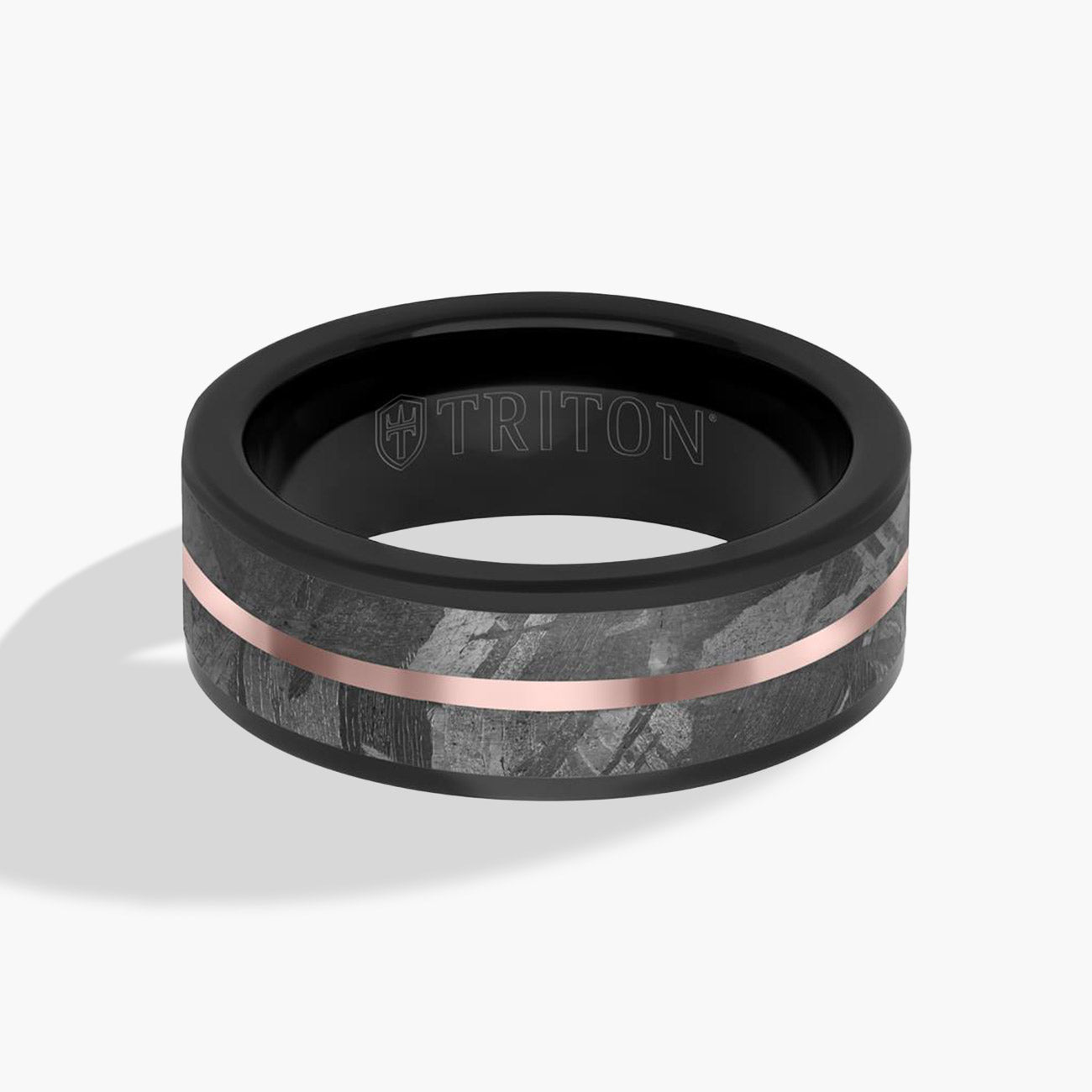 8mm Meteorite and Tungsten Wedding Band