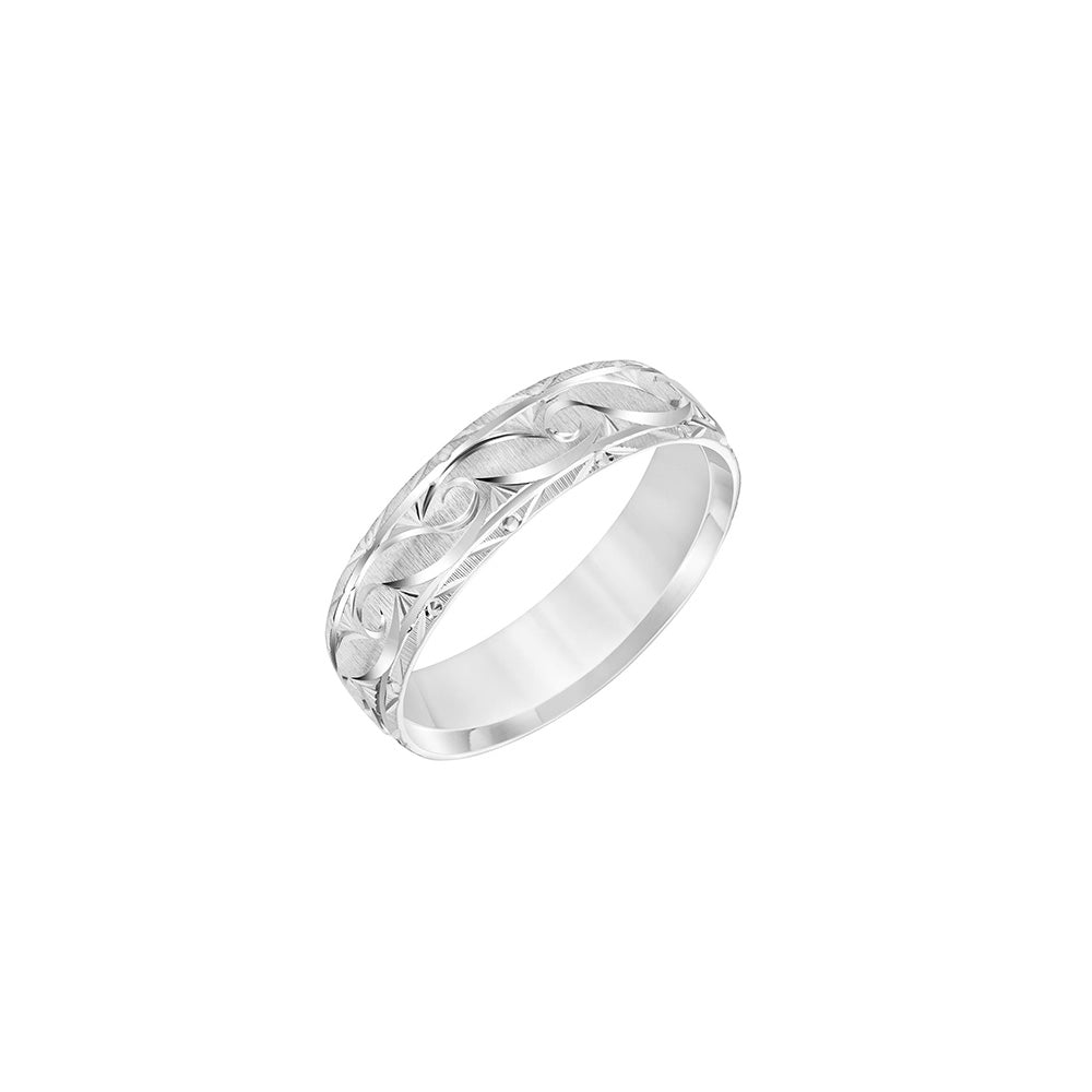 6mm Swiss Cut Design Men's Wedding Band