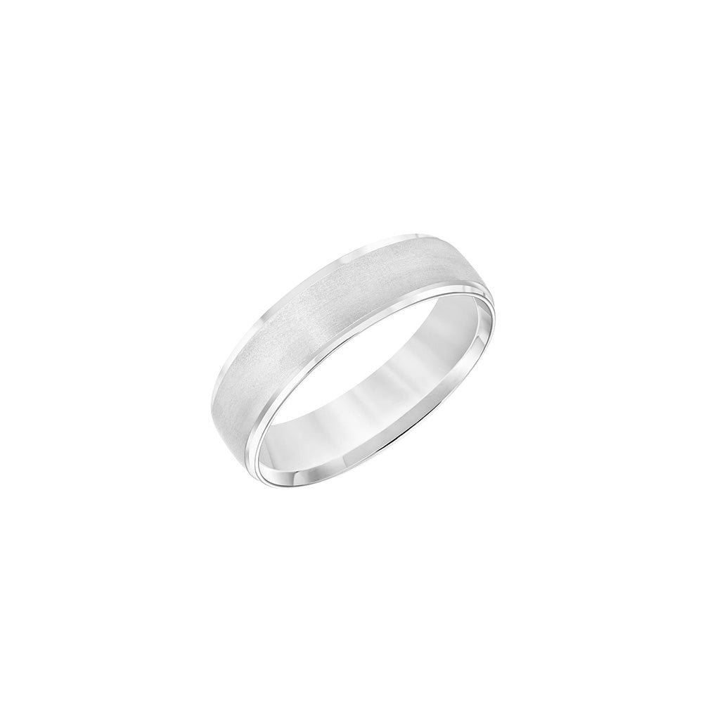 6mm Brush Center Men's Wedding Band