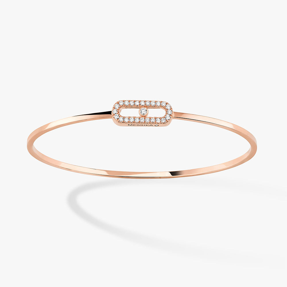 Messika Move Uno Pavé Flex Bangle Gold Diamond Bracelet