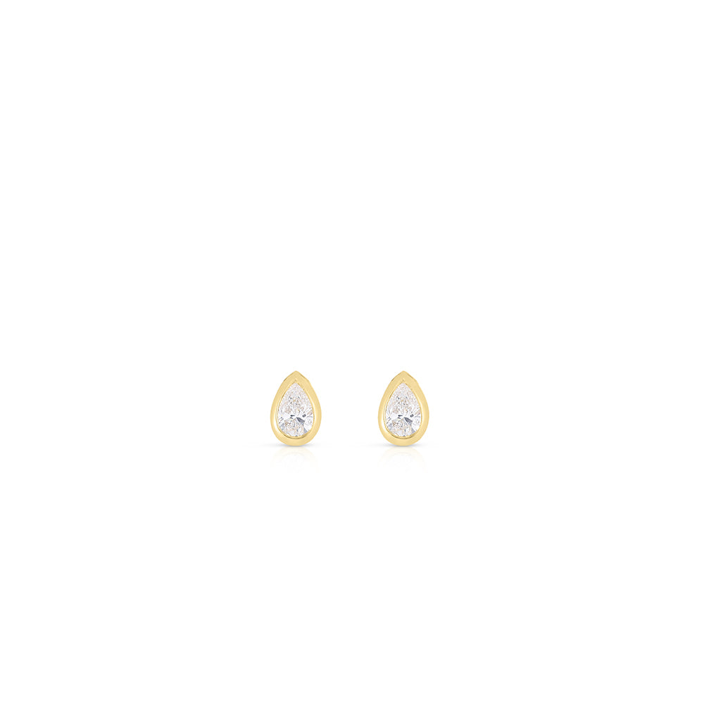 Roberto Coin Diamond Pear Stud Earrings