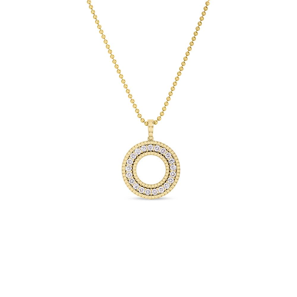 Roberto Coin Siena Diamond Circle Large Necklace
