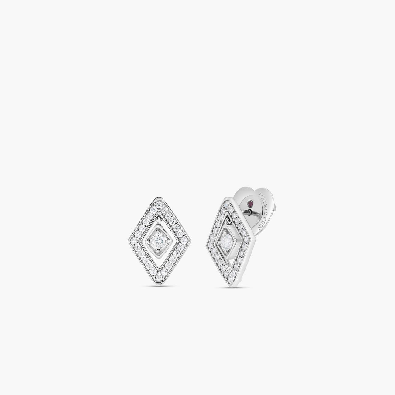 Roberto Coin Diamante 18k Gold and Diamond Stud Earrings