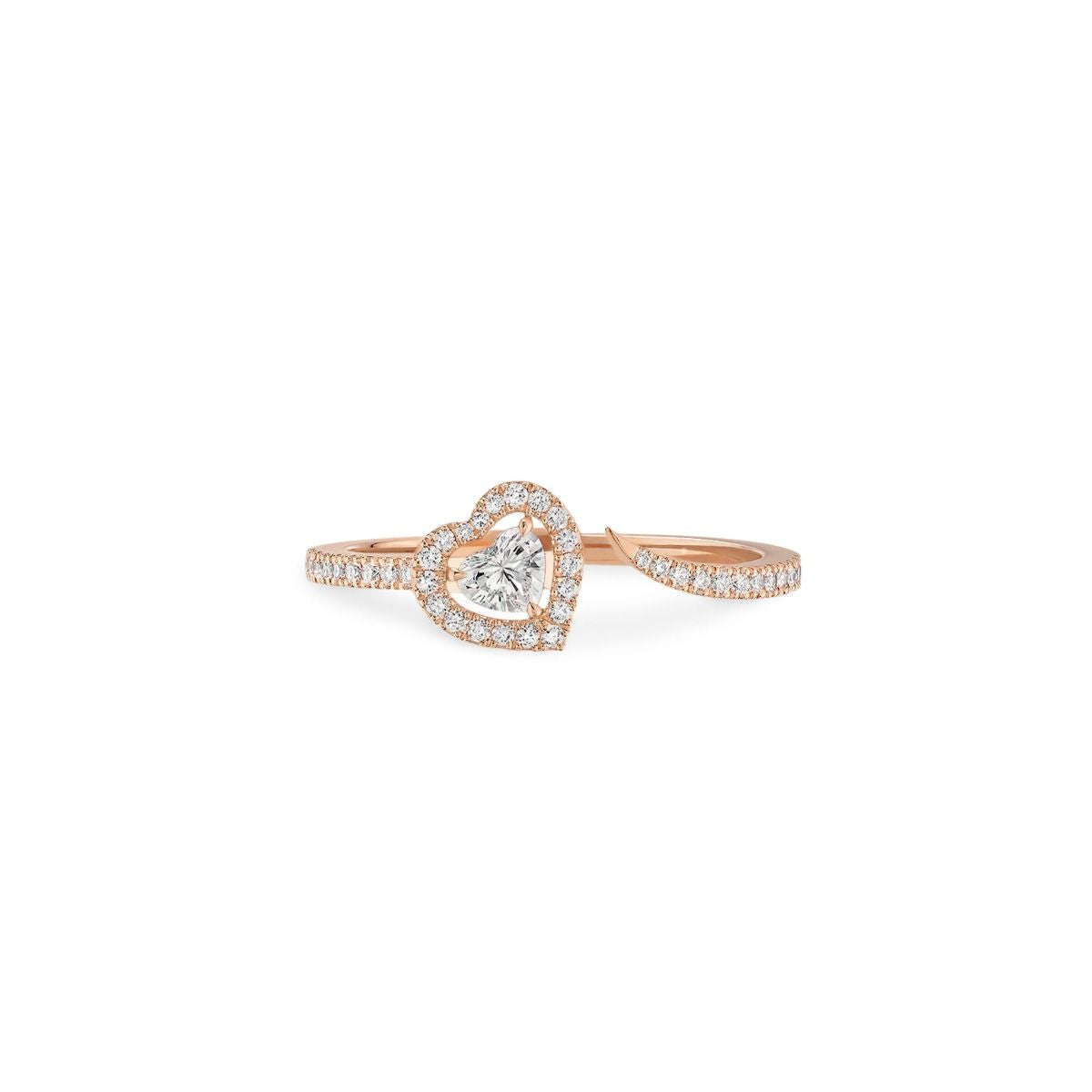 Messika Joy Coeur Pavé Heart Open Ring