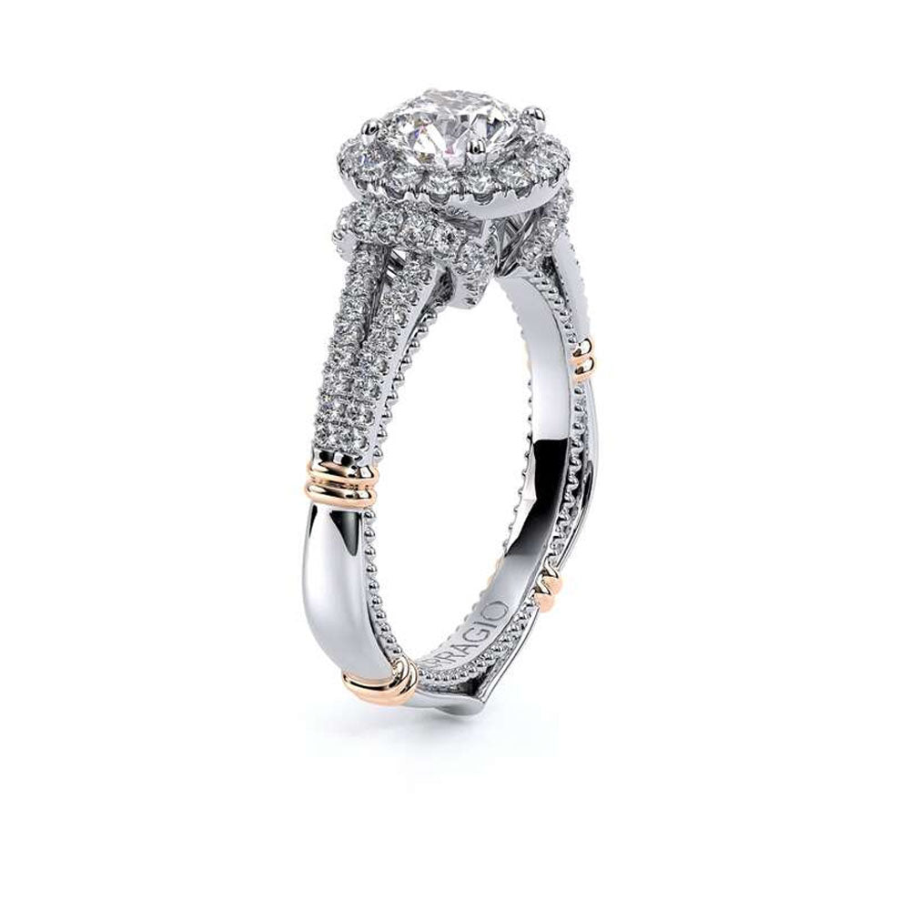 Verragio Parisian Round Pave Diamond Halo Engagement Ring Setting