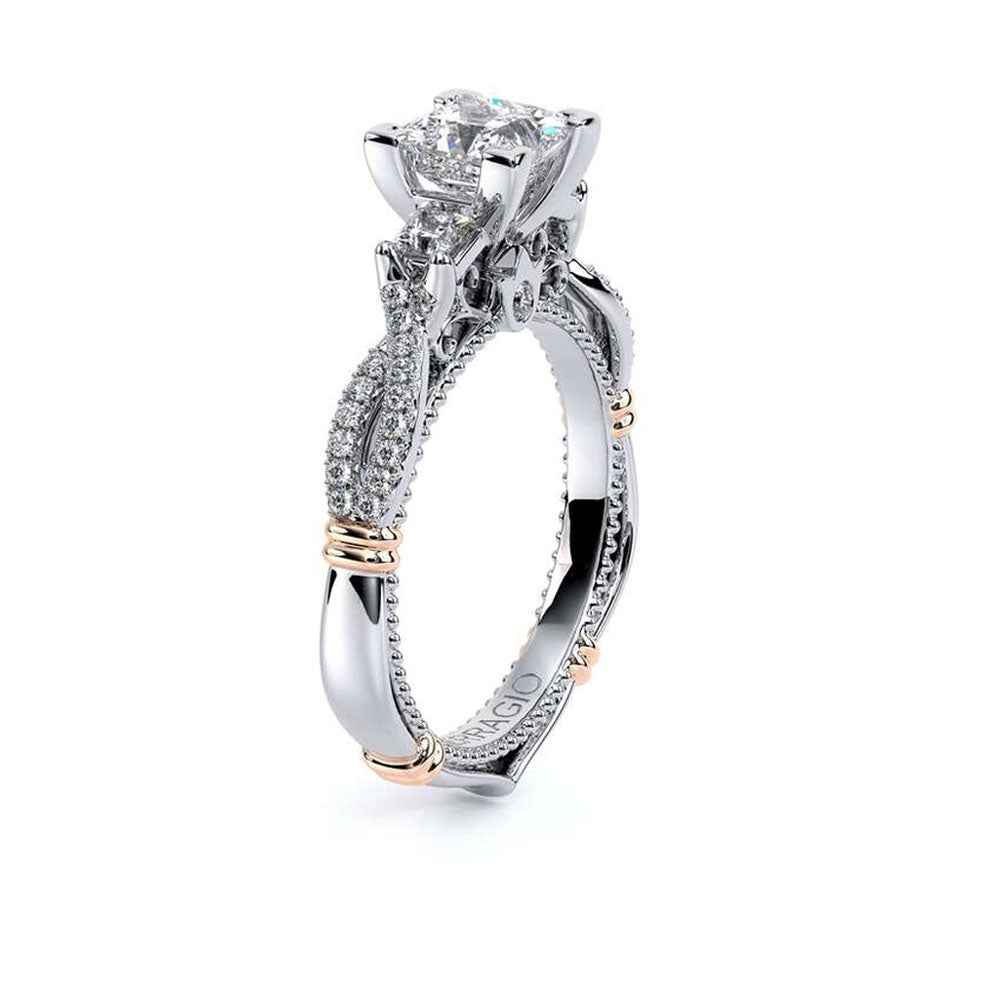 Verragio Parisian Three Stone Princess Cut Engagement Ring