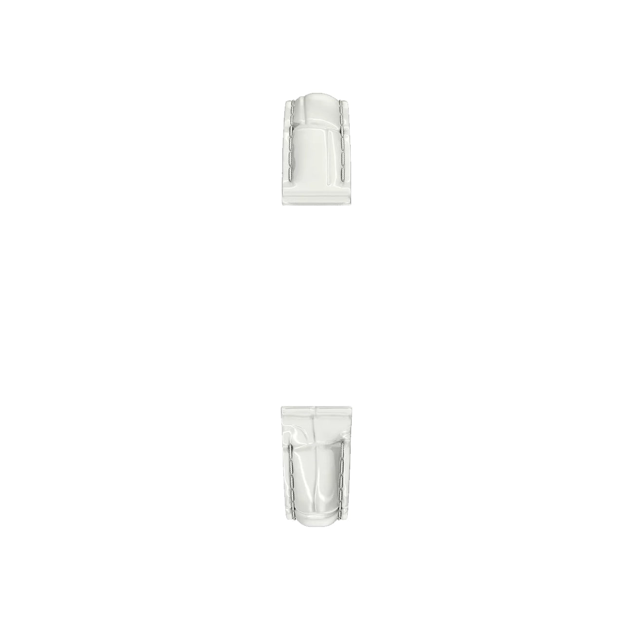 Michele 12mm Glossy White Crocodile Watch Strap