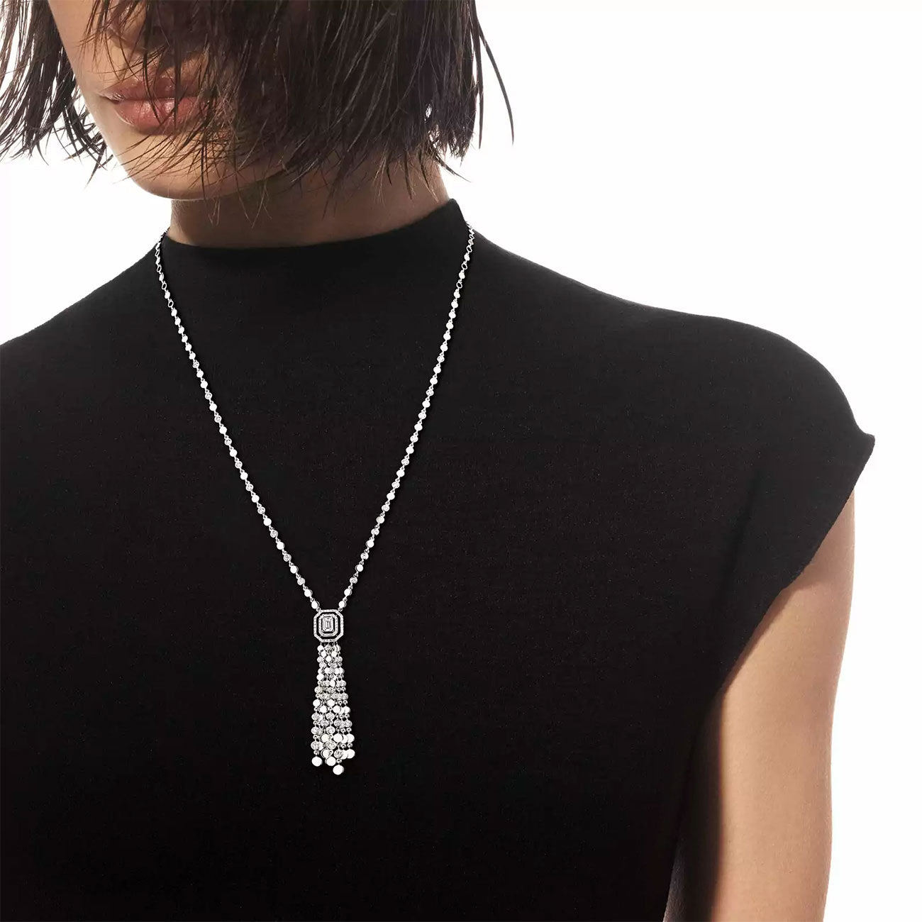 Messika D-Vibes Pompon Necklace in White Gold
