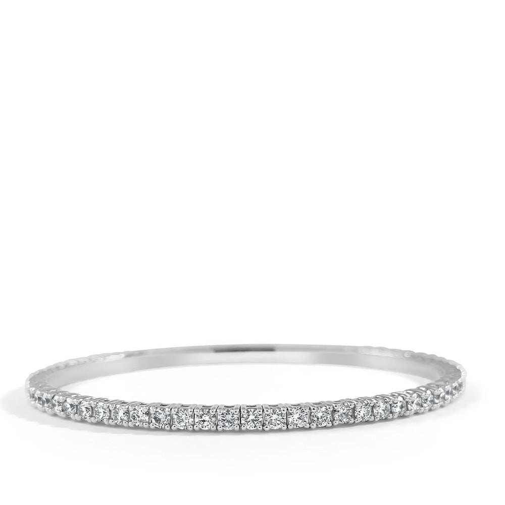 14k Gold Flexible Diamond Bangle