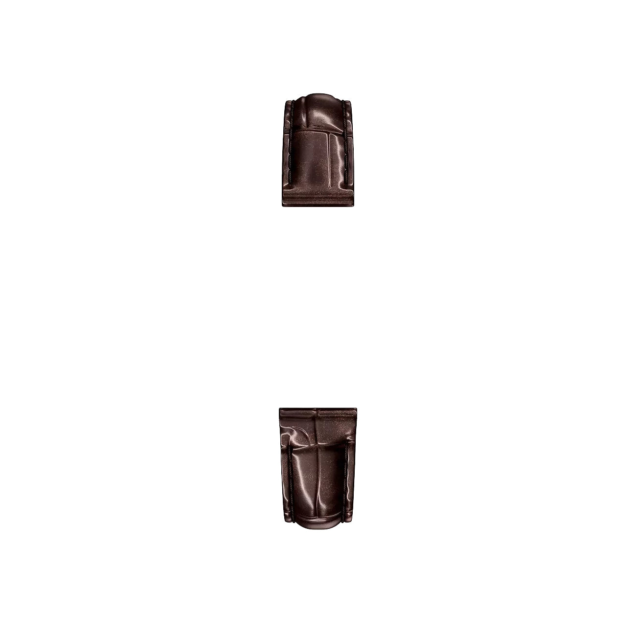Michele 14mm Glossy Brown Crocodile Watch Strap