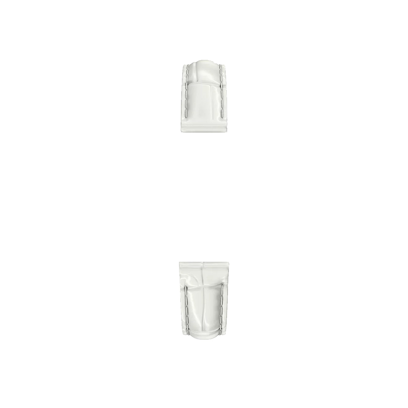 Michele 14mm Glossy White Crocodile Watch Strap