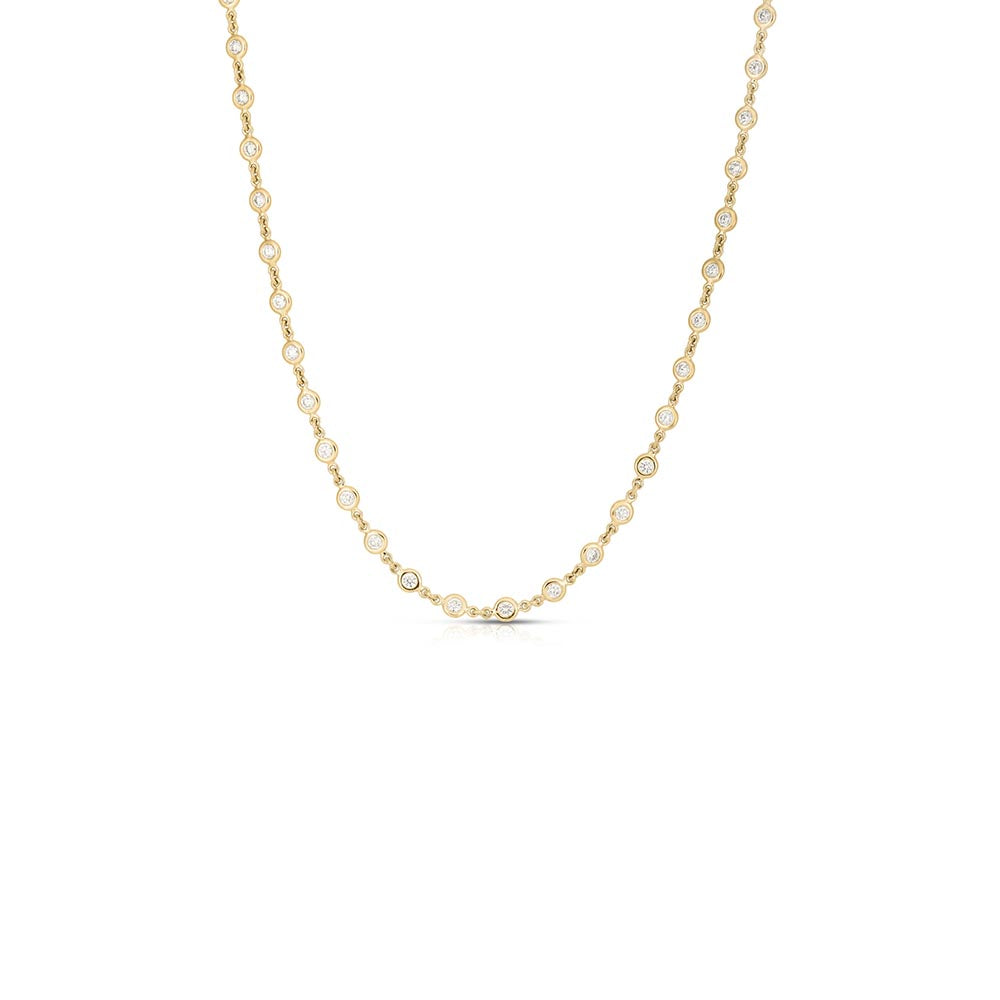 Roberto Coin Diamonds by the Inch Collection Yellow Gold Diamond Necklace