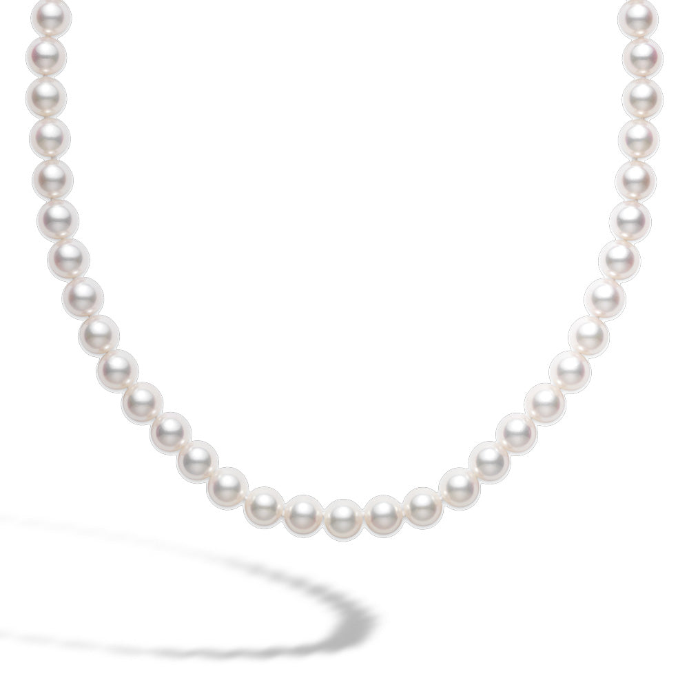 Mikimoto 8mm A Akoya Pearl Necklace – 18K Yellow Gold