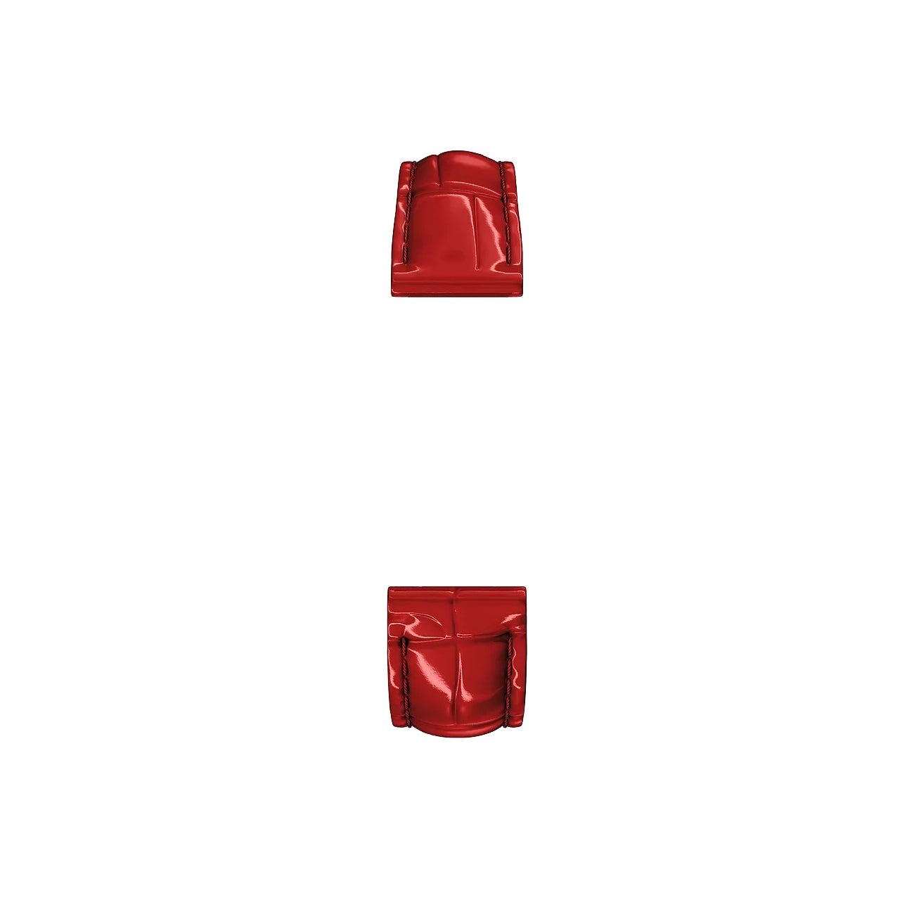 Michele 18mm Glossy Red Crocodile Leather Watch Strap